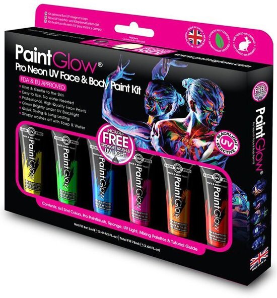 PaintGlow Box UV Face & Body paint