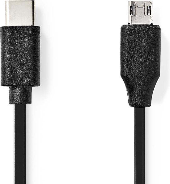 Nedis USB-C naar Micro-B Kabel - 1m - Zwart