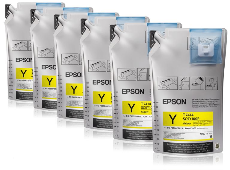 Epson UltraChrome DS Yellow T741400 (1Lx6packs) - C13T741400
