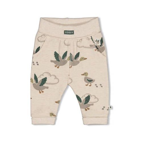 Feetje babybroek Wiggle and Waddle - ecru/groen