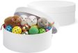 Merkloos Ronde witte hobby knutsel doos - 2x - dozen van karton - 14.5 x 5.5 cm - Hoedendoos - cadeauverpakking - surprise materiaal