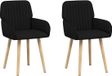 vidaXL Eetstoelen 2 stuks Stof Zwart 56,5 x 50 x 87,5 cm