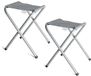 Ger Import Opvouwbare stoel - 2x - grijs - kunststof/metaal - 35 x 38 cm - klapstoel camping