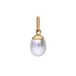 Lucardi Dames Stainless steel goldplated hanger met parel voor dames - Hanger - Staal - Goudkleurig