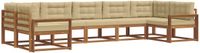 vidaXL - Acacia Hout Hoek Loungeset - 7 Zitplaatsen - Natuurlijk en Beige