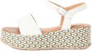 Tamaris - Dames - Plateau sandalen - Wit - Maat 40