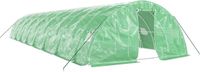 vidaXL Tuinkas met stalen frame, groen, 80 m², 16x5x2,3 m