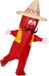Widmann Finidi Mexicaans chili peper kostuum opblaasbaar Unisex Volwassenen Rood Polyester