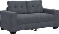 vidaXL Loveseat bank 160x77x82 cm fluweel donkergrijs
