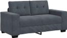 vidaXL Loveseat bank 160x77x82 cm velours foncé gris