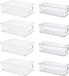 Unyqoos® Transparante stapelbare opbergdozen set voor koelkast en kastorganisatie