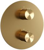 Brauer Gold Carving - 3 Weg Inbouwthermostaat - Goud Geborsteld PVD