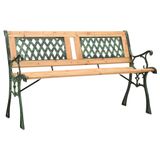 VidaXL Tuinbank Hout, Strijkijzer, Polyvinyl chloride (PVC)