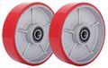 roue en polyuréthane, dimensions 180 x 50 mm, axe de 20 mm, capacité de charge de 3000 kg