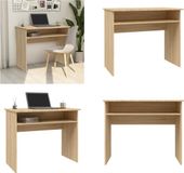 vidaXL Bureau Sonoma Eiken 90x50x74 cm