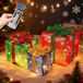 Merkloos Jin Sheu LED Kerst Cadeaudozen - Set van 3 Verlichte Geschenkdozen - Warm Wit - 8 Lichtstanden - Afstandsbediening en Timer - Batterijgevoed - Waterbestendige Kerstdecoratie voor Binnen en Buiten
