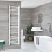 Hudson Reed Grand sèche serviette électrique - 180 x 50 cm - Chauffage WiFi - Salle de Bain Familiale - Blanc