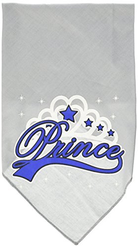 Mirage Pet Products I'm A Prince Zeefdruk Bandana voor huisdieren, groot, grijs