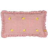 furn. Les Fruites Geborduurd Ruche Polyester Gevuld Kussen - Citroenen - 30x50cm