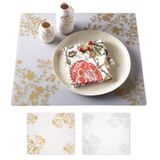 Modern Twist Placemat Jardin, Siliconen, Goud, 40 X 30 X 1.123 cm