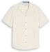 Tom Tailor Regular fit overhemd met korte mouwen en borduursel - Maat M - Gardenia White