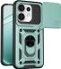 Techsuit Hoesje geschikt voor Oppo Reno16/Reno16 Pro - Camshield Back Cover - Groen