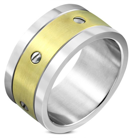 Amanto Ring Akay - Heren - 316L Staal - 11 mm - Maat 60 - 19