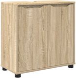 vidaXL Badkamer wastafelkast Sonoma Eik 60 x 30 x 60 cm Bewerkt hout