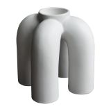 DBKD Porte-bougie en corde 14x14 cm Blanc