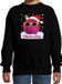 Bellatio Decorations Shoppartners Bv Foute kersttrui / sweater Christmas party coole stoere kerstbal - zwart voor meisjes - kerstkleding / christmas outfit 170/176