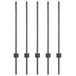 vidaXL - Ingegraven Hekpalen - 5 stuks - Grijs - 120 cm - Gepoedercoat Staal