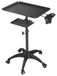 Chariot de coiffure - Hauteur réglable - Aluminium - Noir - 17 x 13 pouces