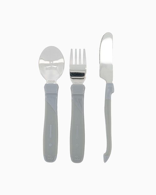 Twistshake Learn Cutlery Stainless 12 Monate / Grey