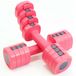Dumbbell 4-in-1 halters, verstelbaar, 2 gewichten van 1 tot 2,5 kg, fitnessapparaat, fitnessstudio, thuis, training (roze)