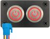 ProRide Interrupteur à pression métallique 12-24V ON-OFF - Panneau encastrable double - 22mm - IP67 - Indicateur LED Rouge