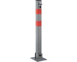 Relaxdays Afzetpaal klapbaar afsluitbaar anti-parkeerpaal anti-rampaal 65 cm