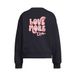 Me & My Monkey rechtvallende sweater met backprint - donkerblauw