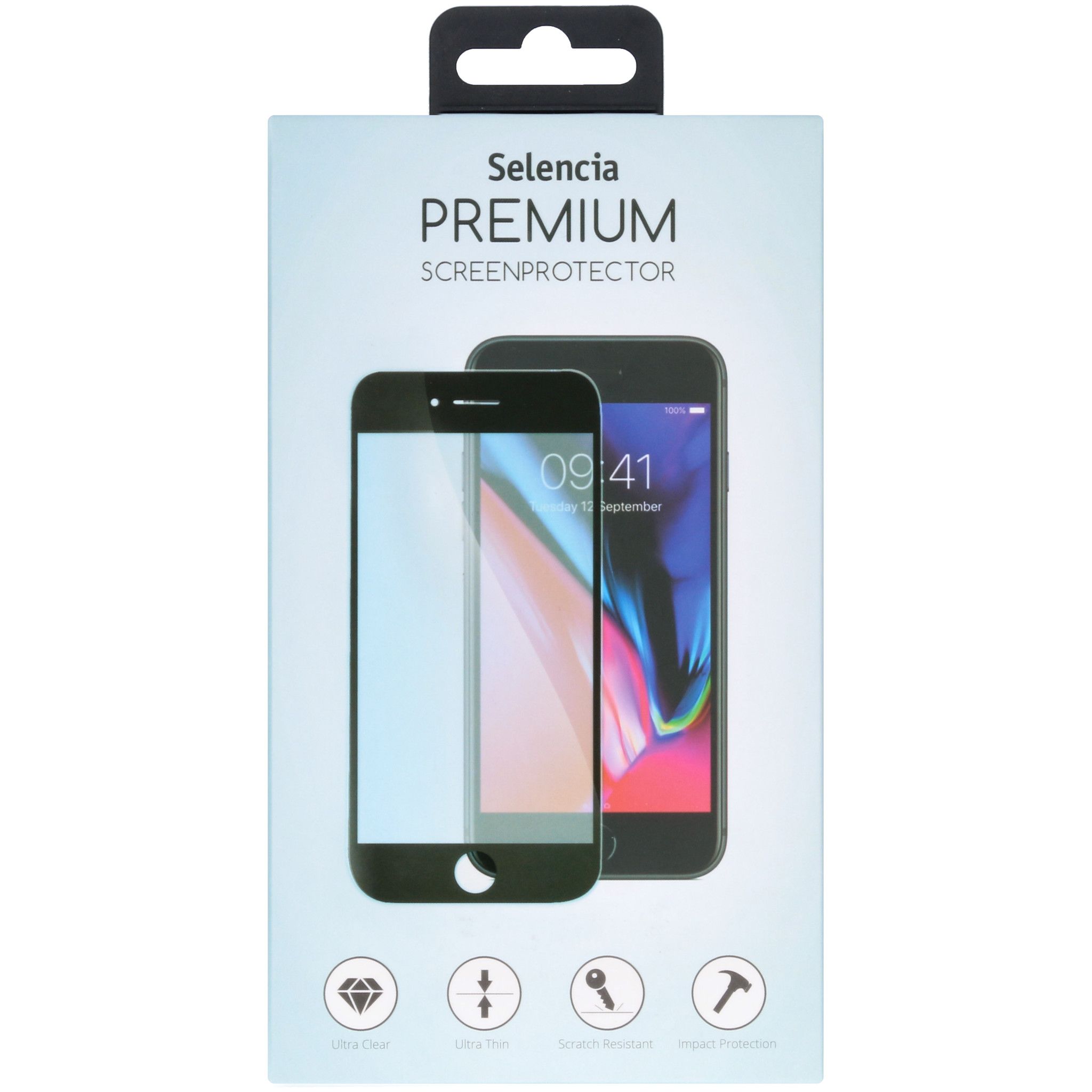 Selencia Glas Premium Screenprotector iPhone SE 2020 - Zwart