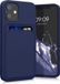 kwmobile telefoonhoesje geschikt voor Apple iPhone 12 mini - Hoesje met pasjeshouder - TPU case in donkerblauw