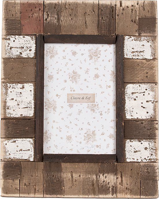Clayre & Eef Fotolijst 10x15 cm - Bruin - Hout - Rechthoek
