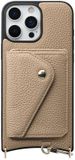 AVY Leren Hoesje Geschikt voor Apple iPhone 16 Pro Max | Met Magnetische Kaarthouder | Compatibel met MagSafe | Leather Case met Wallet | Beige