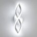 LED-Binnenwandlamp, Comely LED-Binnenwandlamp, 16W 1800LM Moderne Wandlamp, 6000K Koud Licht, Gebogen Design Wandlamp voor Slaapkamer Woonkamer Trappen Gang