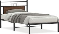vidaXL Bedframe zonder matras, bruin, eikenlook, 107x203 cm