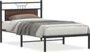 vidaXL Bedframe zonder matras, bruin, eikenlook, 107x203 cm