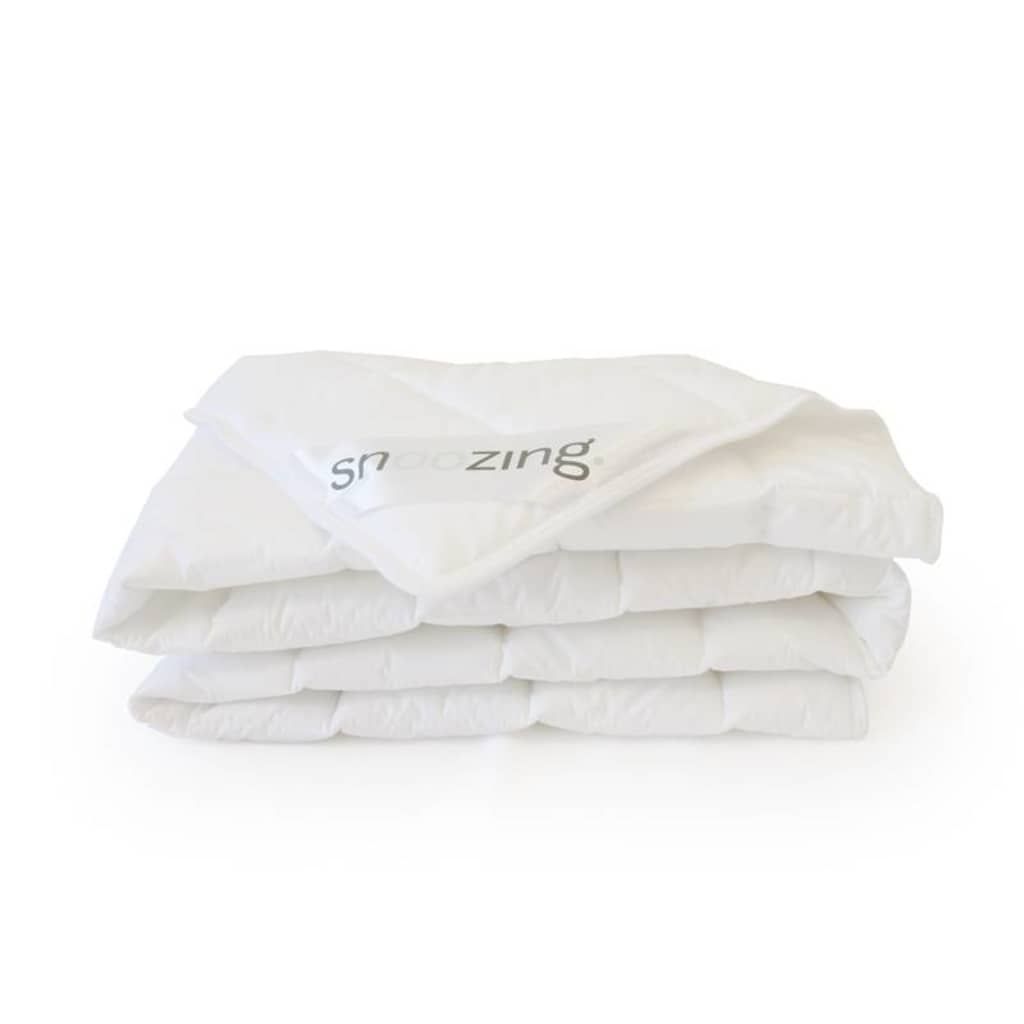 Snoozing Katoenen onderdeken - 1-persoons (90x210 cm) - Wit