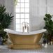 Hudson Reed Vintage Baignoire îlot rétro à double dos – Sur socle – 175 x 73 cm – Or - Ryther
