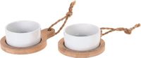 Excellent Houseware Serveerschaaltjes - 2 stuks - Porselein - Wit - 8 x 4 cm