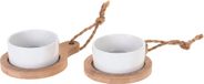 Excellent Houseware Serveerschaaltjes - 2 stuks - Porselein - Wit - 8 x 4 cm