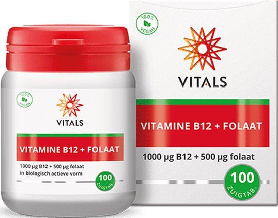 Vitals Vitamine B12 + Folaat - 100 zuigtabletten