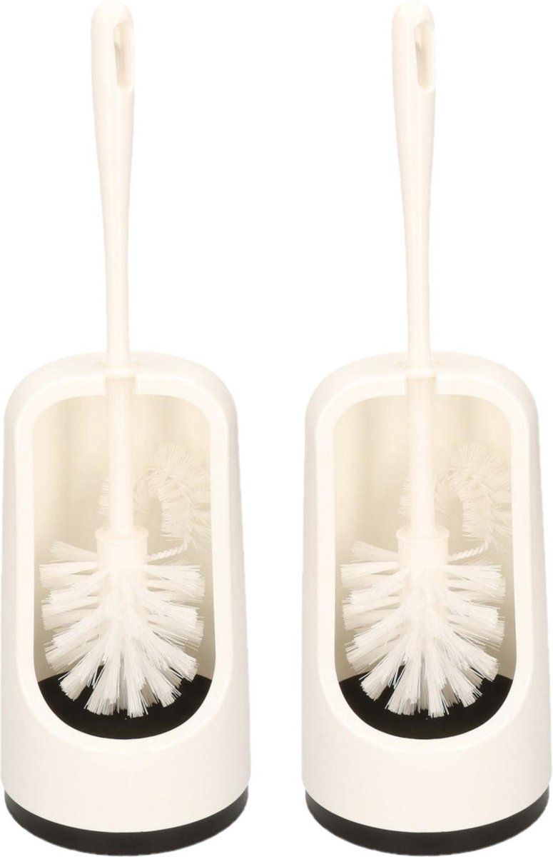 Brumag - Toiletborstelset - 2 stuks - Wit - Kunststof - 41 cm